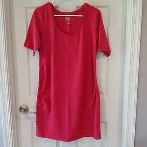 Bumpstart Lightweight Maternity Dress, Red, Large